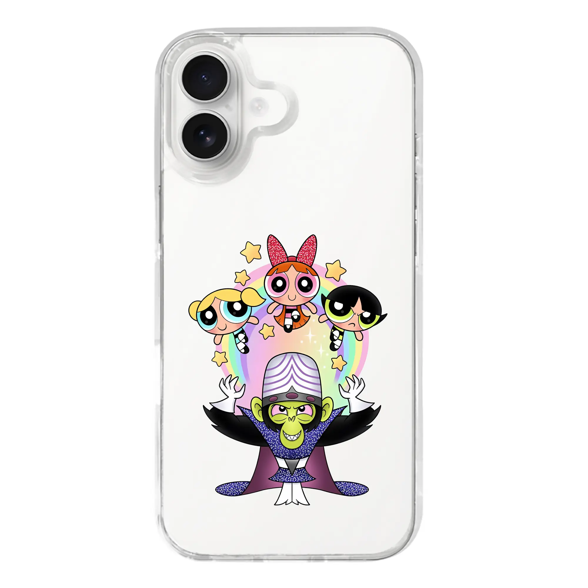 パワパフガールズ グッズ モジョ・ジョジョ - iPhone 17シリーズ 透明スマホケース – 薄型・耐衝撃・精密フィット保護カバー